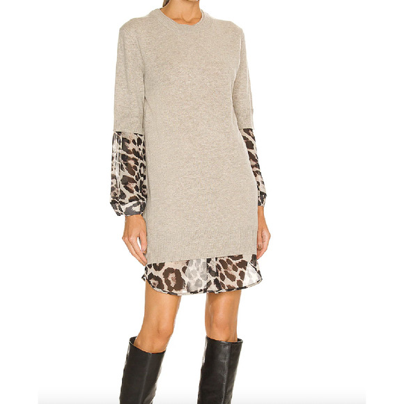 Brochu Walker Dresses & Skirts - BROCHU WALKER  Ebella Layered Look Dress Leopard Beige